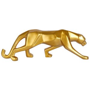 Jaguar Showpiece for Home Decor (Gold) Polyresin – 3 Inch - Image 2