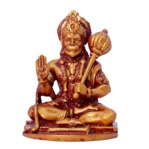 Lord Hanuman Idol Showpiece Especially for Car Dashboard (Golden) Polyresin - 3 Inch - Image 2