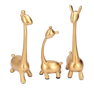 Giraffe Family Showpiece for Home Decor (Pink) Polyresin – 10 Inch - Image 2