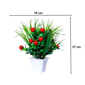 Artificial Plant Showpiece for Home Decor (Plastic) – 8 Inch - Image 3