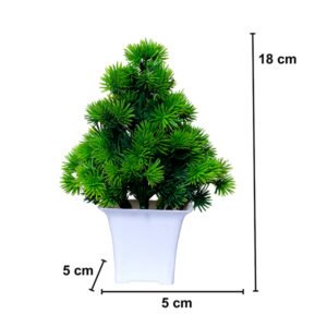 Green Artificial Plant Showpiece for Home Decor (Plastic) – 7 Inch - Image 3