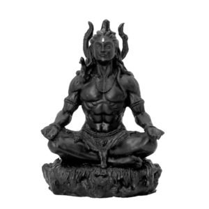 Lord Shiva Idol Statue Especially for Car Dashboard (Black) Polyresin - 3.5 Inch - Image 2