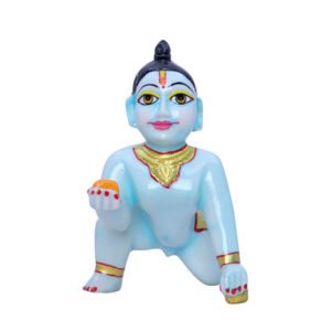 Laddu Gopal Krishna Idol Showpiece for Home Decor (Blue) Marble - 7 Inch - Image 2