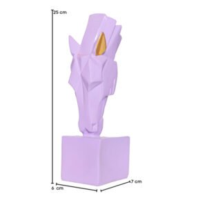 Grazing Horse Showpiece for Home Decor (Purple) Polyresin – 10 Inch
