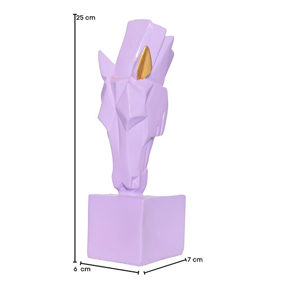 Grazing Horse Showpiece for Home Decor (Purple) Polyresin – 10 Inch