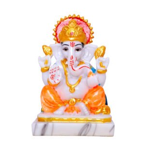 Ganesh Idol | Lord Ganesha Murti for Home & Office | 12 cm (L) x 7 cm (D) x 17 cm (H) | Hindu God Statue - Image 2