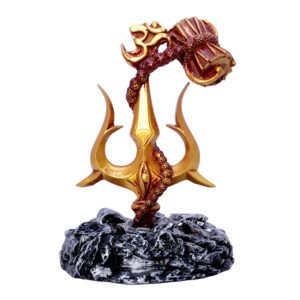 Antique Trishul Showpiece Especially for Car Dashboard (Golden & Black) Polyresin - 4 Inch - Image 2
