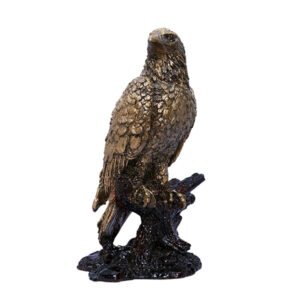 Mighty Eagle Showpiece for Home Decor (Antique Gold) Polyresin – 8 Inch - Image 2