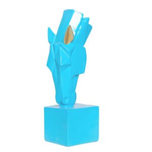 Grazing Horse Showpiece for Home Decor (Blue) Polyresin – 10 Inch