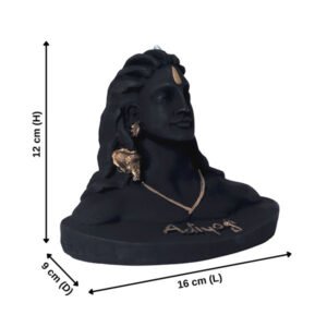 Adiyogi Idol Showpiece for Home Decor (Black) Polyresin – 5 Inch - Image 3