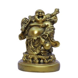 Golden Laughing Buddha Statue for Wealth & Happiness