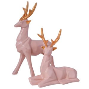 Pink Deer Showpiece – 8 Inch Height Home Décor - Image 2