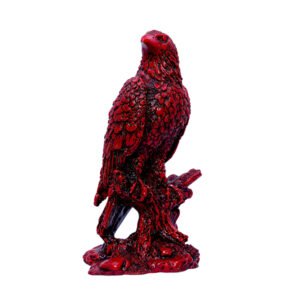 Mighty Eagle Showpiece for Home Decor (Red) Polyresin – 8 Inch - Image 2