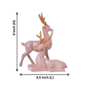 Pink Deer Showpiece – 8 Inch Height Home Décor - Image 3