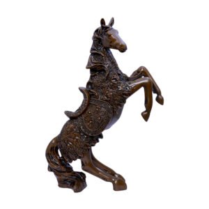 Antique Big Horse Showpiece for Home Decor (Brown) Polyresin – 14 Inch