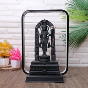 LED Ram Lalla for Home Decor (Black) Polyresin – 12 Inch