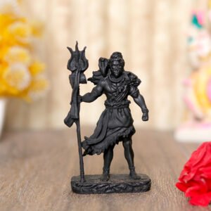 Lord Shiva Idol Statue Especially for Car Dashboard (Black) Polyresin - 5 Inch - Image 1