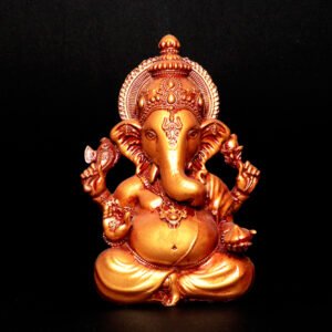 Lord Ganesha Idol Showpiece for Home Decor (Golden) Polyresin - 9 Inch - Image 1