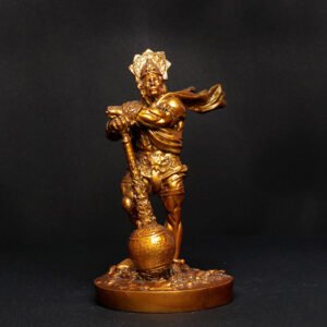 Bahubali Hanuman Idol Showpiece Espacially for Car Dashboad (Golden) Polyresin - 8 Inch - Image 1