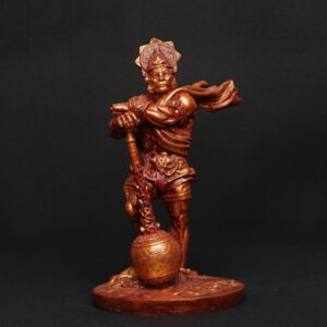 Bahubali Hanuman Idol Showpiece Espacially for Car Dashboad (Red & Golden) Polyresin - 8 Inch - Image 1