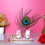Krishna Hand Holding Flute Idol Showpiece for Home Decor (White) Marble – 3 Inch