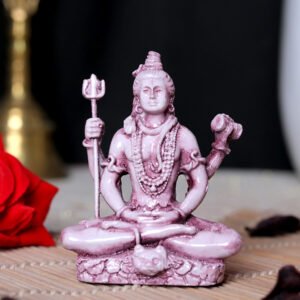 Lord Shiva Idol Statue Especially for Car Dashboard (Purple) Polyresin - 3 Inch - Image 1