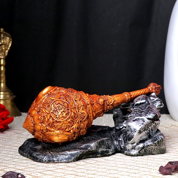 Hanuman Gada Idol Showpiece Espacially for Car Dashboad (Golden) Polyresin – 3 Inch