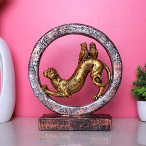 Antique Jaguar Showpiece for Home Decor (Polyresin)- 10 Inch - Image 1
