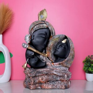 Antique Radha-Krisshna Idol Showpiece for Home Decor (Polyresin) - 17 Inch - Image 1