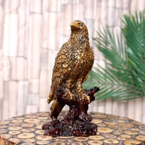 Mighty Eagle Showpiece for Home Decor (Antique) Polyresin – 8 Inch - Image 1