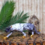 Jaguar Showpiece for Home Decor (Grey & White) Polyresin – 3 Inch