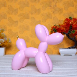Balloon Dog Showpiece for Home Decor (Pink) Polyresin - 7.5 Inch - Image 1