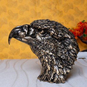Eagle Face Showpiece for Home Decor (Antique) Polyresin – 8.5 Inch - Image 1