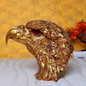 Eagle Face Showpiece for Home Decor (Antique) Polyresin – 8.5 Inch - Image 1