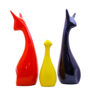 Lucky Deer Family Showpiece Set of 3 for Home Decor (Multicolor) Polyresin – 10 Inch - Image 2