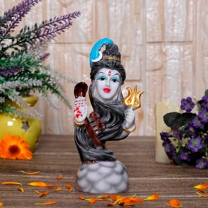 Lord Shiva Idol Showpiece for Home Decor (Black) Marble – 6 Inch