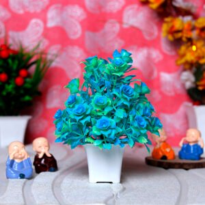 Green Artificial Plant Showpiece for Home Decor (Plastic) – 7 Inch - Image 1