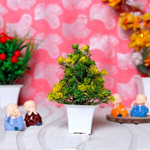 Artificial Plant Showpiece for Home Decor (Plastic) – 7 Inch - Image 1