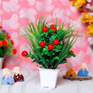 Artificial Plant Showpiece for Home Decor (Plastic) – 8 Inch - Image 1