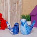 Creative Love Birds Showpiece for Home Decor (Blue) Polyresin – 3.5 Inch