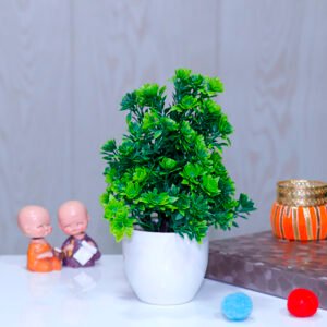 Artificial Plant Showpiece for Home Decor (Plastic) – 5.5 Inch - Image 1