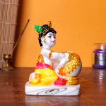 Handcrafted Krishna Idol | Laddu Gopal Statue | 11 cm (H) x 8 cm (L) x 6 cm (D) | Decorative Showpiece