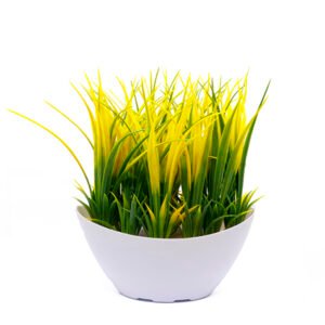 Grass Artificial Plant Showpiece for Home Decor (Plastic) – 7.5 Inch - Image 2