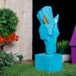 Grazing Horse Showpiece for Home Decor (Blue) Polyresin – 10 Inch