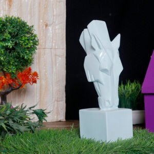 Grazing Horse Showpiece for Home Decor (Light Blue) Polyresin – 10 Inch - Image 1