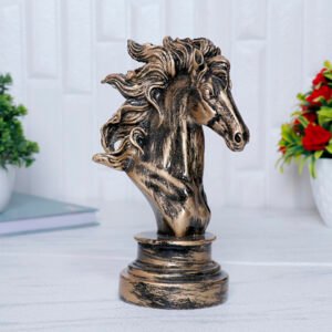 Antique Chess Horse Showpiece for Home Decor (Antique) Polyresin – 8 Inch - Image 1