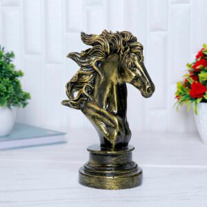Antique Chess Horse Showpiece for Home Decor (Antique) Polyresin – 8 Inch - Image 1