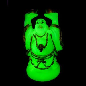 Radium Light Buddha Holding Gold Ingots for Wealth