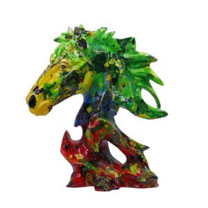 Tree Horse Head Showpiece for Home Decor (Multicolor) Polyresin – 9.5 Inch - Image 2