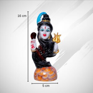 Lord Shiva Idol Showpiece for Home Decor (Black) Marble – 6 Inch - Image 3